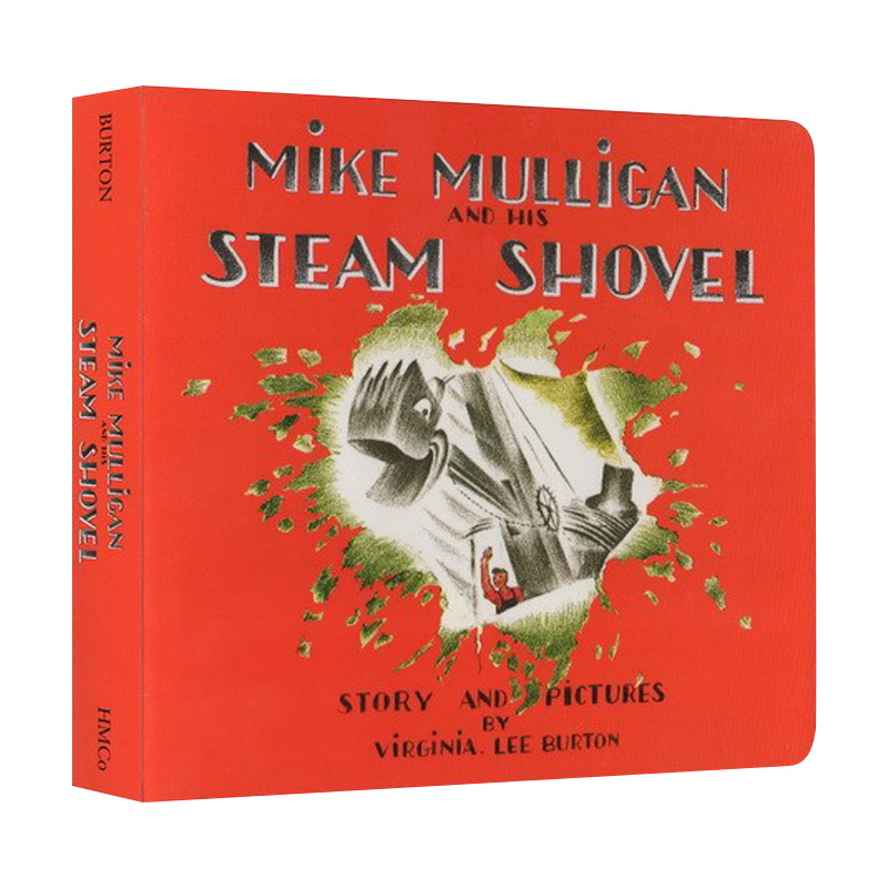 英文原版绘本 Mike Mulligan and His Steam Shovel 迈克马力甘和他的蒸汽挖土机 汪培珽五阶段 纸板书 英文版 进口英语原版书籍