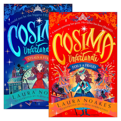 英文原版 Cosima Unfortunate 不幸少女柯西玛系列2册 儿童插画冒险故事书 偷星星 挫败骗局 英文版 进口英语原版书籍