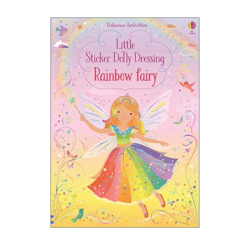 英文原版 Little Sticker Dolly Dressing Rainbow Fairy 多莉贴纸 彩虹仙女 英文版 进口英语原版书籍