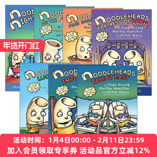 英文原版 Noodlehead 傻瓜面条头小子7册 爆笑漫画 儿童课外读物 和谐幽默全彩漫画故事书 英文版 进口英语书籍