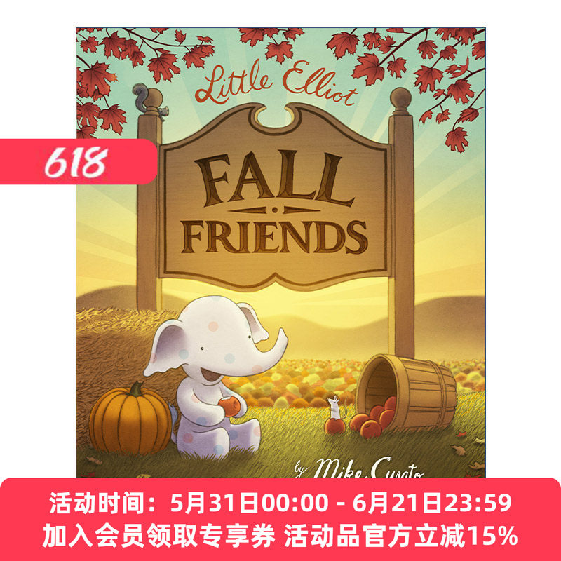 秋天的朋友  英文原版 Little Elliot Fall Friends 小象艾洛特 季节 精装绘本 英文版 进口英语原版书籍
