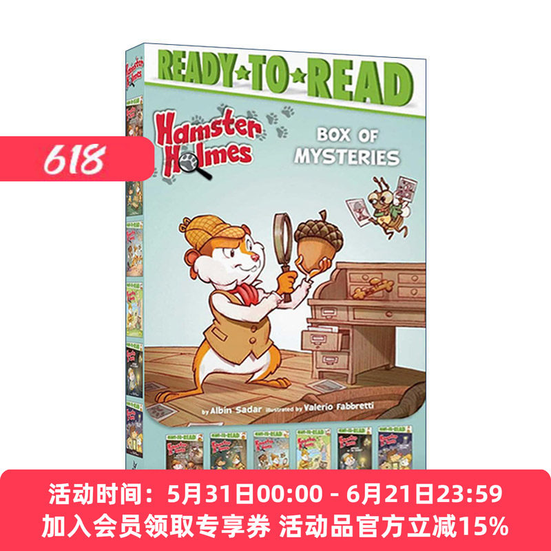 英文原版 Hamster Holmes Box of Mysteries 仓鼠福尔摩斯神秘盒子6册盒装 准备读分级阅读level 2 英文版 进口英语原版书籍