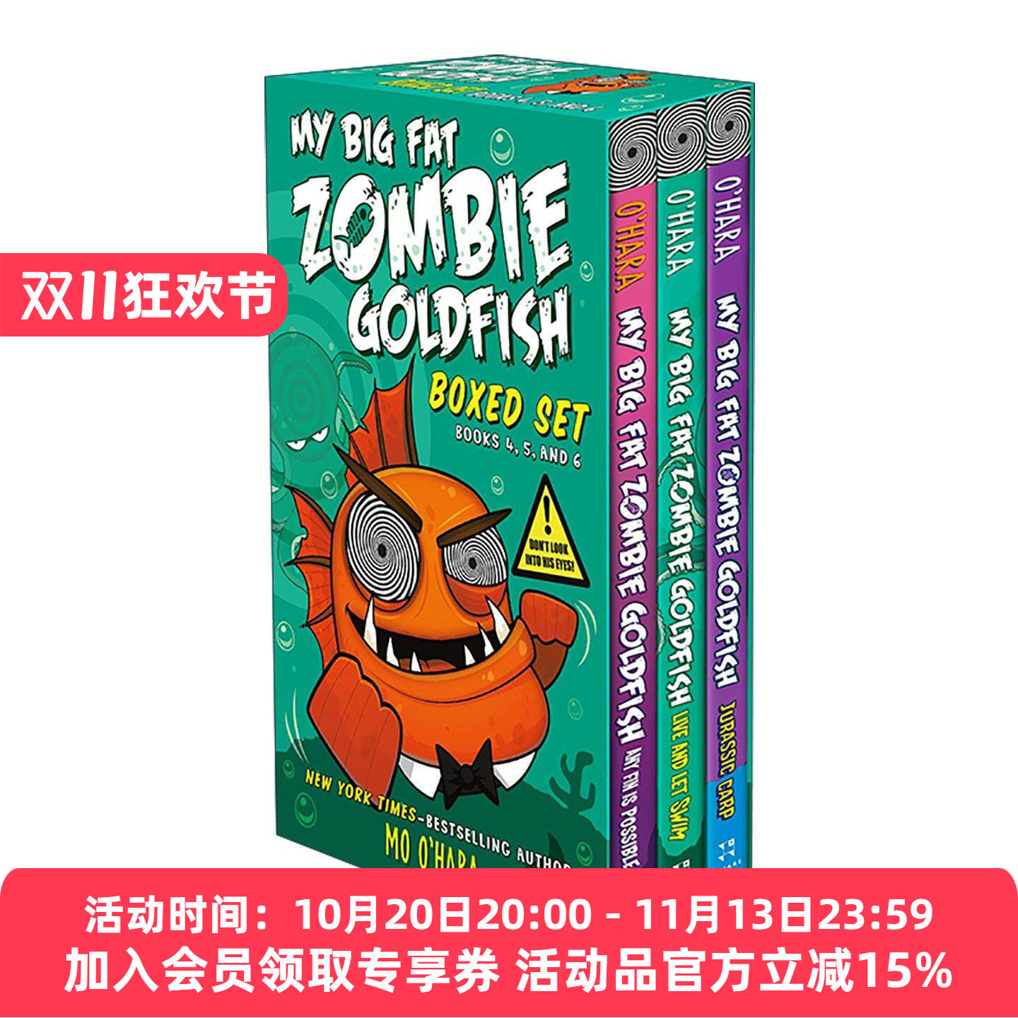英文原版 My Big Fat Zombie Goldfish Boxed Set 大胖丧尸金鱼系列盒装4-6册 小学英文课外读物 英文版 进口英语原版书籍