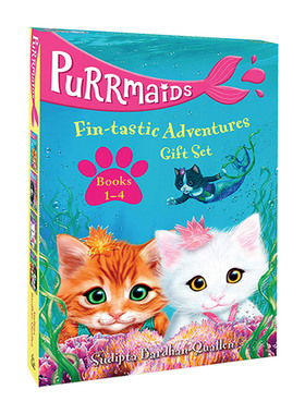 英文原版 Purrmaids Fin tastic Adventures 1-4 Gift Set 美猫鱼4册盒装 英文版 进口英语原版书籍