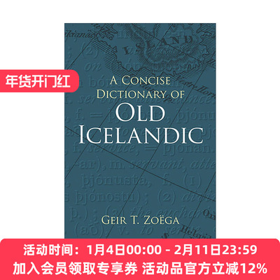 原版 A Concise Dictionary of Old Icelandic 古冰岛语简明词典 Geir T. Zoega 进口原版书籍