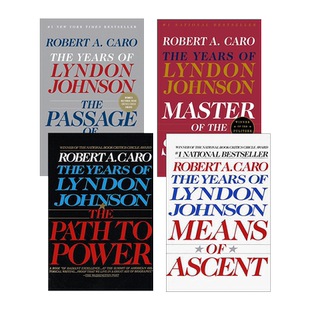 林登·约翰逊传4册 英文原版 The Years of Lyndon Johnson 美剧纸牌屋原型 Robert A. Caro 英文版 进口英语原版书籍