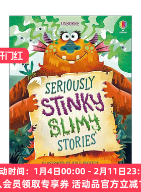 英文原版 Usborne Illustrated Seriously Stinky Slimy Stories 捧腹大笑的臭味书 八个传统故事 尤斯伯恩全彩插图精装故事书