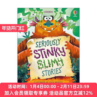 英文原版 Usborne Illustrated Seriously Stinky Slimy Stories 捧腹大笑的臭味书 八个传统故事 尤斯伯恩全彩插图精装故事书