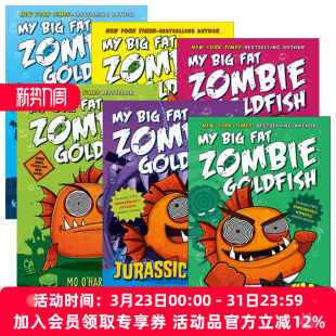 中小学英语课外读物 进口英语书籍 Fat 大胖丧尸金鱼系列 6册 Goldfish Big Zombie 英文版 英文原版 儿童惊险幽默桥梁章节书