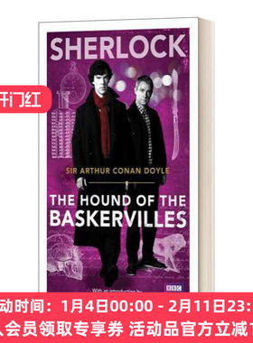 英文原版小说 Sherlock The Hound of the Baskervilles 福尔摩斯探案集 巴斯克维尔的猎犬 影视封面版 英文版 进口英语原版书籍