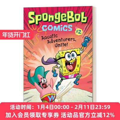 海绵宝宝2 英文原版 Spongebob Comics Book 2 Aquatic Adventurers Unite 英文版 进口英语原版书籍