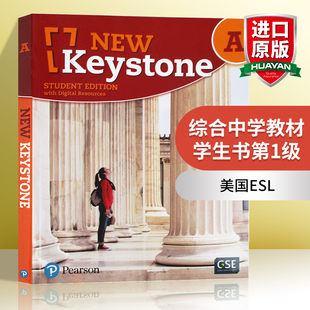 Edition 英文原版 美国ESL综合中学教材学生书第1级 with 英文版 Keystone Resources New 进口英语书籍 Level Digital Student