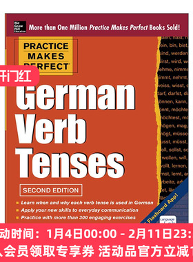 原版 Practice Makes Perfect German Verb Tense 熟能生巧 德语动词时态 第2版 进口原版书籍