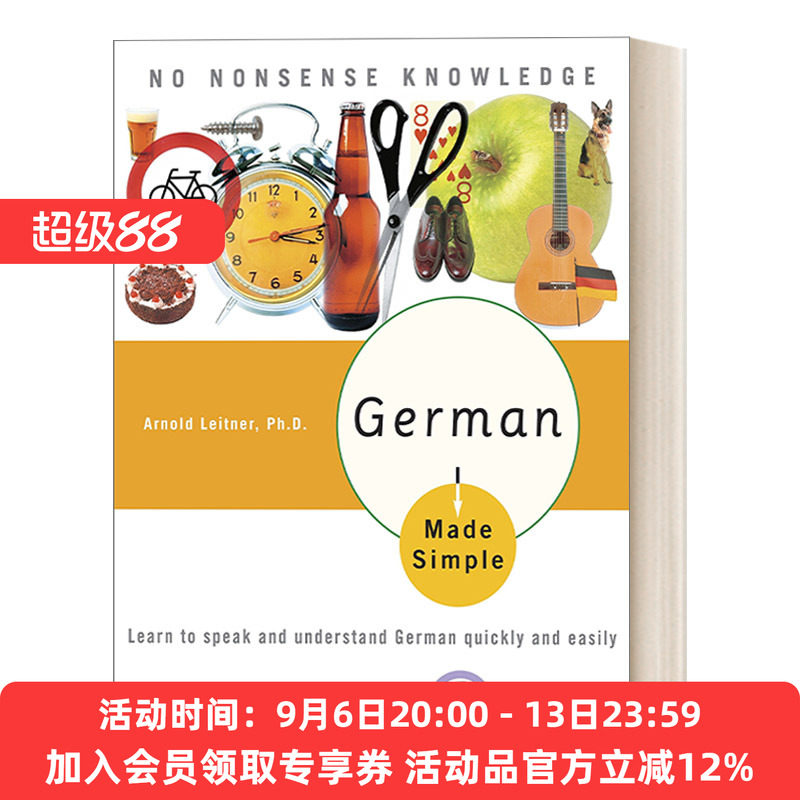 英文原版 German Made Simple 轻松学德语 外语学习工具书 Arnold Leitner  Ph.D. 英文版 进口英语原版书籍