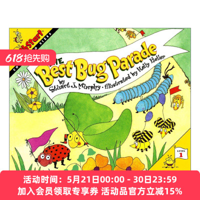 英文原版 Mathstart Level 1 The Best Bug Parade 数学启蒙绘本1级 英文版 进口英语原版书籍