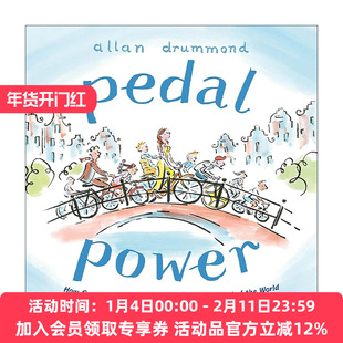 英文原版 Pedal Power 脚踏动力 世界自行车之都 精装图画书 英文版 进口英语原版书籍