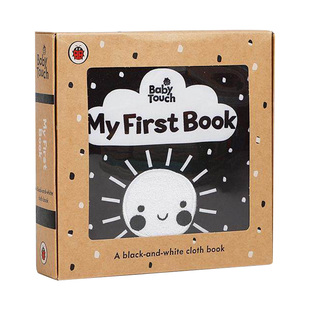 黑白书 Baby black Book 英文版 宝宝触摸书 and 进口英语原版 cloth First book Touch 英文原版 书籍 white