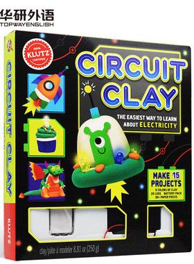 英文原版 KLUTZ Circuit Clay Science Kit SETM 科普电路粘土的简单方法 手工 DIY 学习电的简单方法 英文版进口童书正版