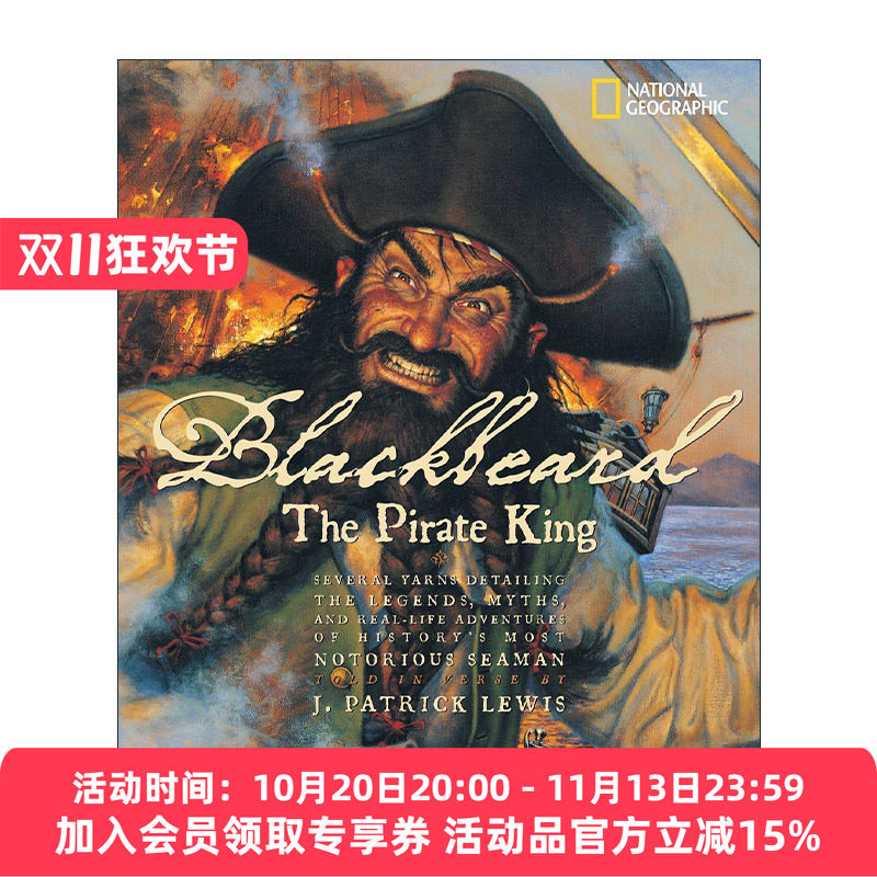 英文原版 Blackbeard The Pirate King 黑胡子海盗王 儿童诗歌集 精装插图版 英文版 进口英语原版书籍