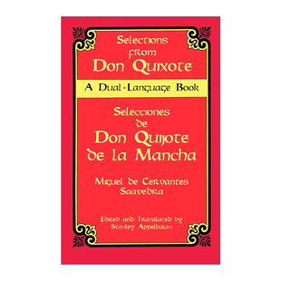 Cervantes 书籍 from 西班牙语英语双语版 Miguel Quixote Selections Don 进口原版 堂吉诃德选集 西班牙语原版