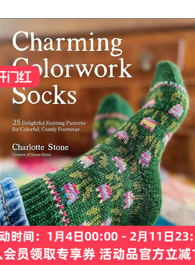 英文原版 Charming Colorwork Socks 英文版 进口英语原版书籍