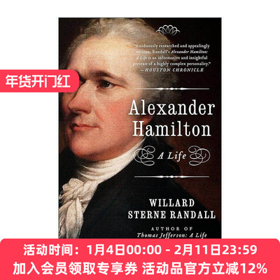 英文原版 Alexander Hamilton 亚历山大·汉密尔顿传 佛蒙特大学历史教授Willard S.Randall 英文版 进口英语原版书籍