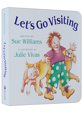 我们去参观吧 英文原版绘本 Let's Go Visiting 数数纸板书 我去散步同作者Sue Williams 英文版 进口英语原版书籍