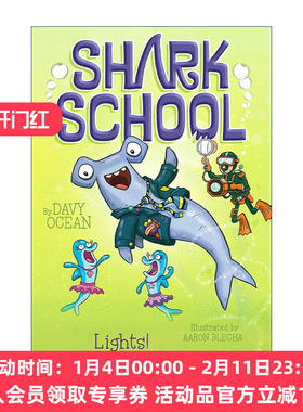 英文原版 Lights! Camera! Hammerhead! 鲨鱼学校卷2 儿童动作冒险章节书  蓝思830L 英文版 进口英语原版书籍