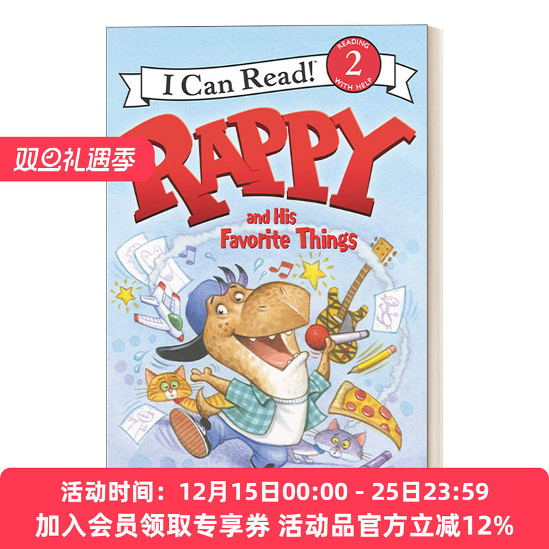 英文原版 Rappy and His Favorite Things 小恐龙和他最喜欢的东西 I Can Read 2 分级阅读 英文版 进口英语原版书籍