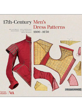 英文原版 17Th-Century Men's Dress Patterns 1600 - 1630 十七世纪男装图案 时尚服装设计书 精装 英文版 进口英语原版书籍