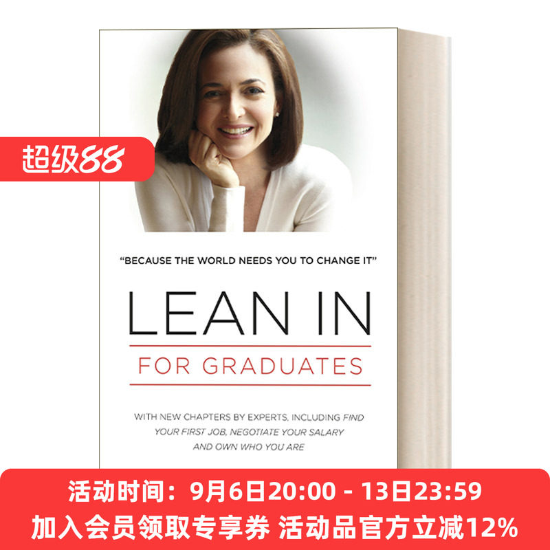 向前一步 英文原版 Lean In For Graduates 谢丽尔?桑德伯格 英文版 进口英语原版书籍