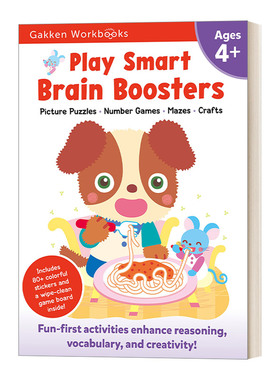 英文原版 Play Smart Brain Boosters Age 4+ 日本学研 学前教育 4岁+ 家庭教辅 英文版 进口英语原版书籍