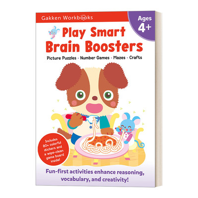 英文原版 Play Smart Brain Boosters Age 4+ 日本学研 学前教育 4岁+ 家庭教辅 英文版 进口英语原版书籍