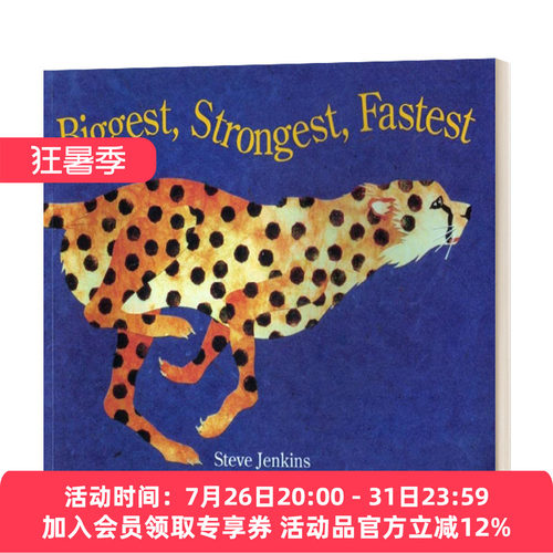 英文原版绘本 Biggest, Strongest, Fastest 凯迪克大奖作者 史蒂夫·詹金斯 英文版 进口英语原版书籍