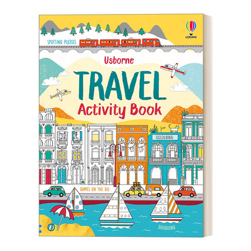 英文原版 Travel Activity Book 旅行活动书 儿童趣味互动游戏 涂色猜谜 英文版 进口英语原版书籍