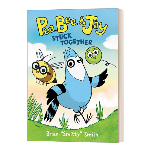 英文原版 Pea  Bee  & Jay #1 Stuck Together 豌豆 蜜蜂和松鸦1 困在一起 儿童漫画小说 课外英语阅读桥梁书 英文版 进口英语书籍