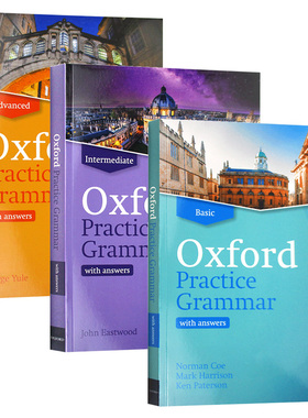 牛津英语实用语法教材初中高级3本 英文原版 Oxford Practice Grammar Basic Advanced with Key 英语语法学习工具书 英文版