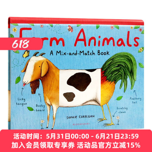 英文原版 Farm Animals 翻翻农场 低幼儿童动物认知绘本 精装 英文版 进口英语原版书籍