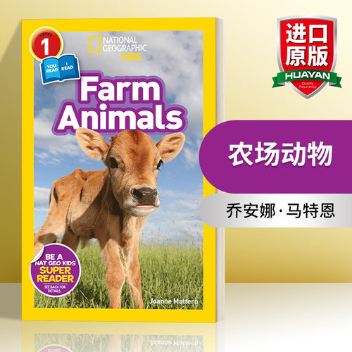 英文原版 National Geographic Readers: Farm Animals 国家地理分级读物 农场动物 第1级 你读我读 共同阅读 英文版 进口英语书