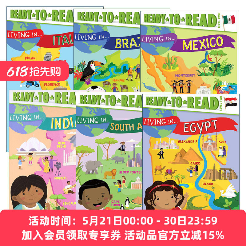 我住在...系列 准备读系列6册 英文原版 Ready to Read Living in ...系列  分级阅读 Chloe Perkins 英文版 进口英语原版书籍