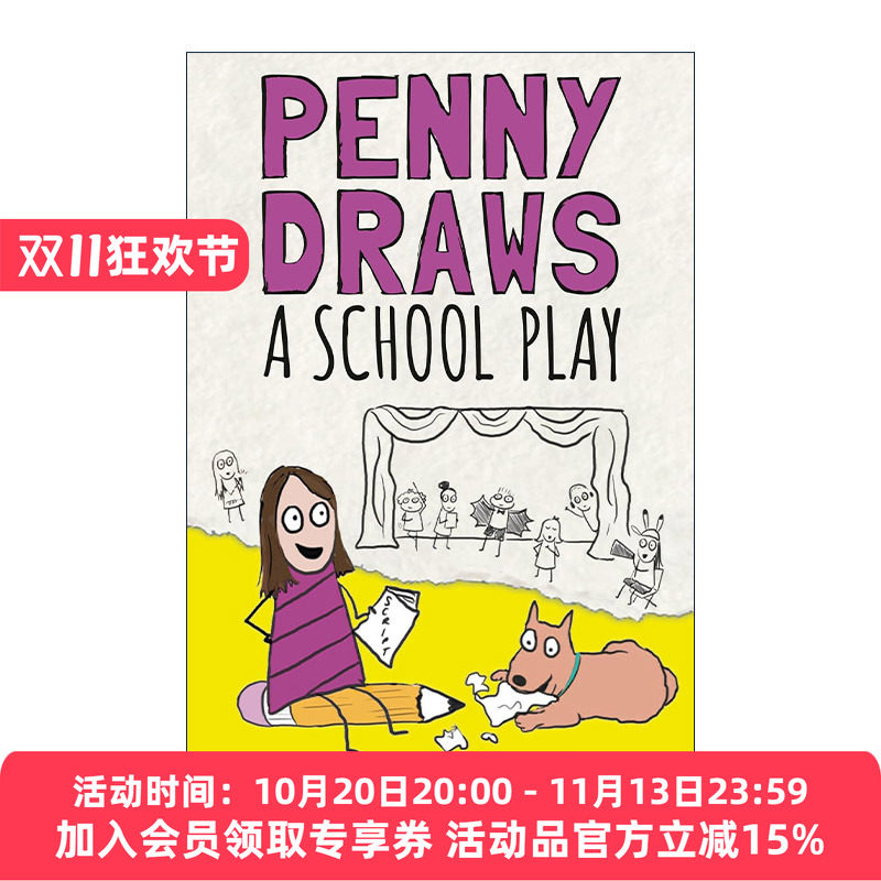 英文原版 Penny Draws a School Play 佩妮画了一出学校话剧 儿童小说 精装 Sara Shepard萨拉·谢泼德 英文版 进口英语原版书籍