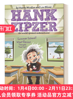 英文原版 Hank Zipzer 08  汉克历险记8 暑假上课！是哪位天才想出来的？青少年幽默搞笑校园成长章节小说 Henry Winkler 进口书