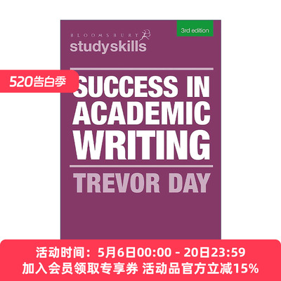英文原版 Success in Academic Writing 学术写作指南 Trevor Day 学习技巧手册 英文版 进口英语原版书籍