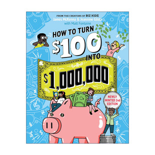 $100 000 How Turn 儿童理财科普 书籍 英文原版 经济学 into 变成一百万美元 如何把一百美元 进口英语原版 写给少年