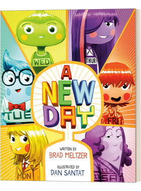 新的一天 英文原版 A New Day 凯迪克获奖作家Brad Meltzer 低幼儿童英语启蒙认知绘本 亲子互动共读早教书宝宝睡前故事 英文版