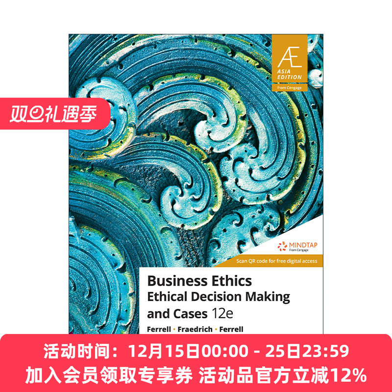 英文原版 Business Ethics Ethical Decision Making and Cases 企业伦理学 第12版 英文版 进口英语原版书籍