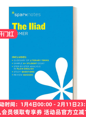 英文原版 Iliad SparkNotes Literature Guide 文学导读系列 伊利亚特 英文版 进口英语原版书籍