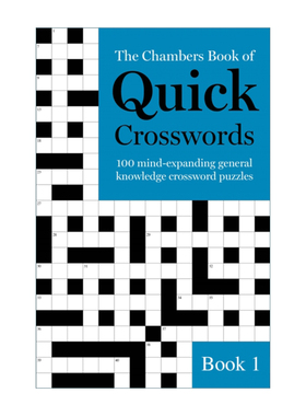 英文原版 The Chambers Book of Quick Crosswords Book 1 钱伯斯快速填字游戏1 英文版 进口英语原版书籍