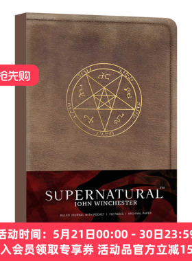 英文原版 Supernatural 邪恶力量 John Winchester 皮革横线笔记本 英文版 进口英语原版书籍