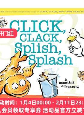 英文原版 Click Clack Splish Splash 咔嗒 咔嗒 飞溅 嘻哈农场 精装图画书 朵琳·克罗宁 英文版 进口英语原版书籍